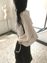 Summer knit hooded zip-up