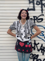 UnsocialNight "I love cherry"summer printed short skirt pants