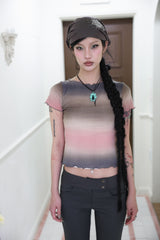 Blur gradation T (Brown/Pink)