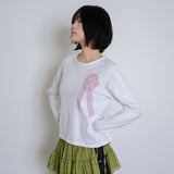 CORSAGE SIDE POINT SLIM LONG SLEEVE