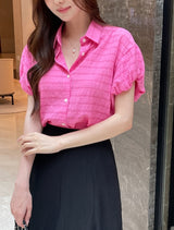 Arom Wrinkle Banding Flare Skirt