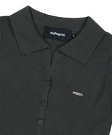BUTTON-UP COLLAR KNIT