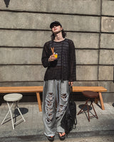 ローワン ボヘミアン シースルー ニット
