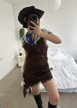 DOT TIE SCARF STRAP TOP