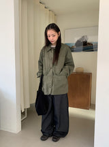 ポダン生デニムバルーンワイドパンツ