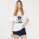 Space kitten short sleeve T-shirts(Standard fit) White