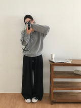 [MADE]ワイ,カラー ネック ルーズシルエット ニット
