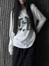 ペールフェイディドプリティングTシャツ (3color)