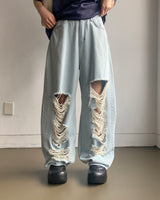 Elon damaged wide Jeans