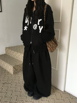Fleece-lined patch hoodie