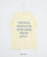 Nanade Lettering Dot Printing Loose-Fit Short Sleeve Tee