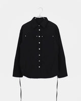 Suhi Rivet ポケットストラップルーズフィットロングスリーブシャツ