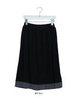 Bert Color Matching Banding Flower Midi Skirt