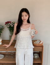 [SHOPPERMADE] Flower See-through 2WAY Sleeveless Blouse