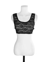 [ back ribbon ] rose - land lace bustier top