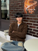 Saint wool zipup knit