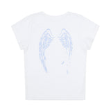 リバース・オブ・ヘブン クロップTシャツ (Blue) F25QB135