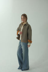WOOL BLENDING ZIP-UP JACKET_BEIGE