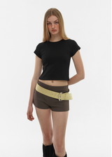 [B-BASIC] Cool Standard Round Crop Short Sleeve T-shirt (2SIZE)