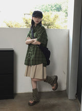 garden checkered short sleeve shirt
