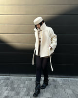 [안감누빔] Caramel double short coat