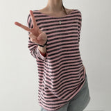 ディオンブークレソフトダンガラニット長袖Tシャツ