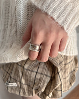 [925SILVER] STARRY CREAM STAR PATTER RING