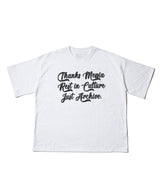 手書き風リックTシャツ-ホワイト