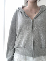 flower hood zip-up (3c)