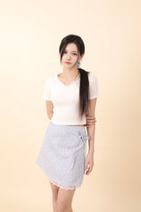 Lace Flower Mini Skirt