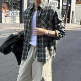 LMN Atten Vintage Oversized Checkered Shirt (2 colors)