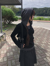 インキューミディプリーテッドアイレットスカートパンツ
