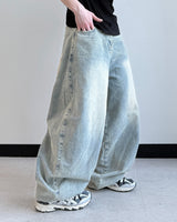 Clear Balloon Denim Pants