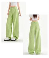 Cherry Blossom Pink Wide Leg Lyocell Denim Jeans