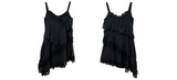 Black frill lace layered sleeveless dress
