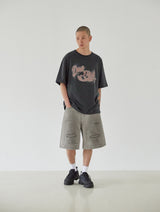 Double Knee Bermuda Pants (Dirty Grey)