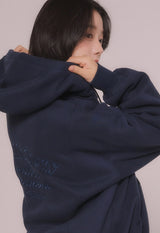フードスウェットジップアップジャンパー (Navy)