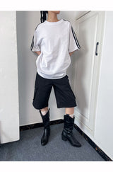 Loose Fit Boxy Round Short-Sleeved T-Shirt