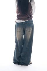 Life deep wide denim pants