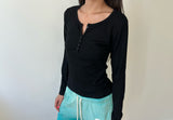 soft button henley top