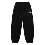 24FW ROUND SCRIPT BOUCLE LOGO PANTS BLACK 