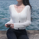 [MADE] Water, V-neck slim cardigan