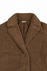 Maxi Fleece Padded Coat - Poodle Brown