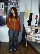[Hand-Made「005」] Origami Pants_Denim&Brown