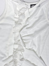  MASH FLOWING SLEEVELESS . WHITE