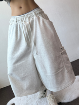 Back Square Cargo Rivet Bermuda 3 Color