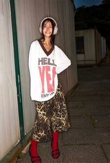 "GO WILD" Low - rise Loose Leopard - print Cropped Cargo Pants