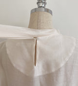 Ringo Pintuck Back Ribbon Short Sleeve Blouse