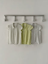 Vintage String Pintuck Shirts - Lime Green