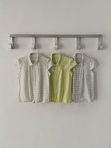 Vintage String Pintuck Shirts - Cotton Candy(Stripe)